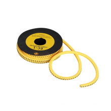 Yellow PVC Plastic Insulation Cable Marker Sleeve